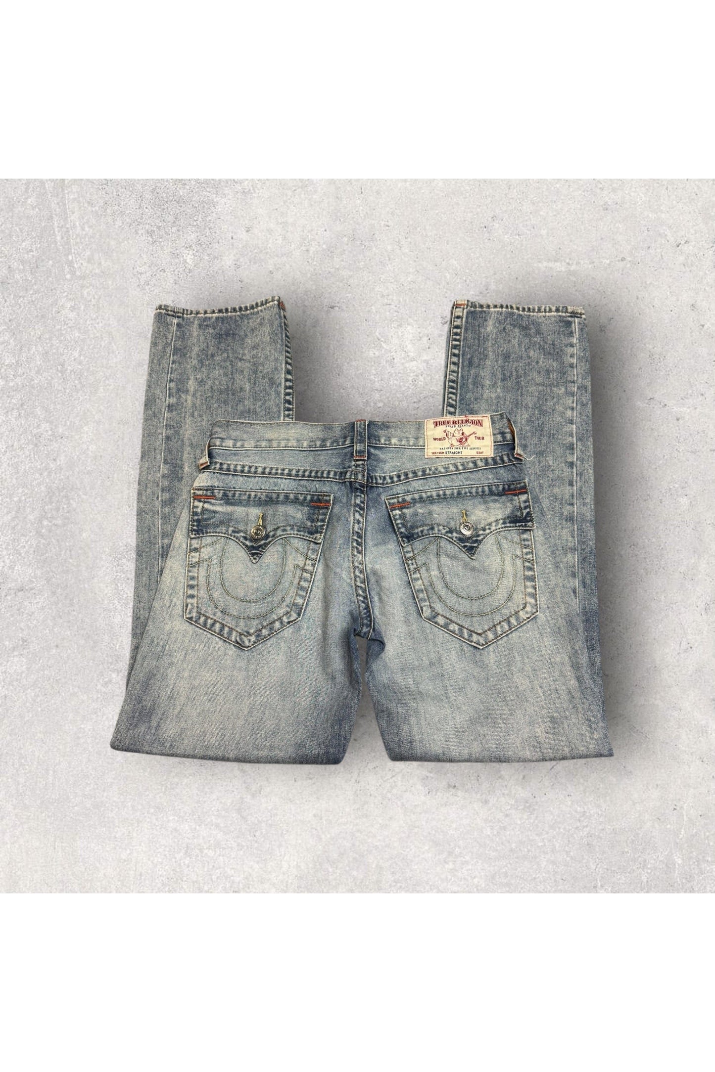Vintage Y2K True Religion Straight Light Wash Jeans- SZ 31 x 32