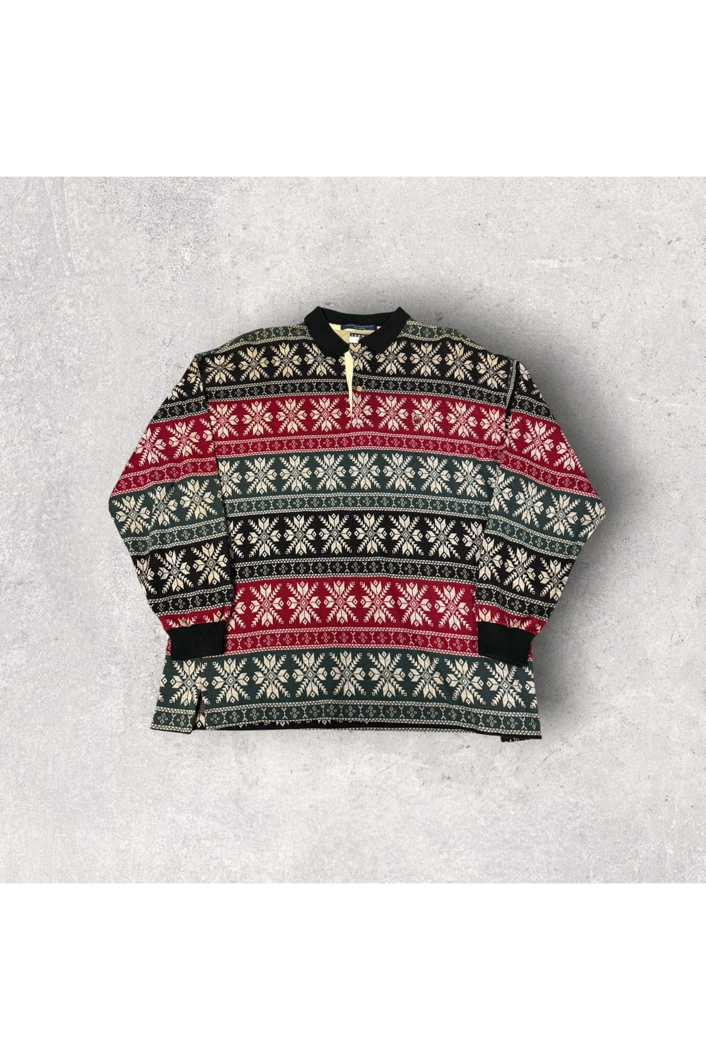 Vintage Tommy Hilfiger Long Sleeve Polo- XL