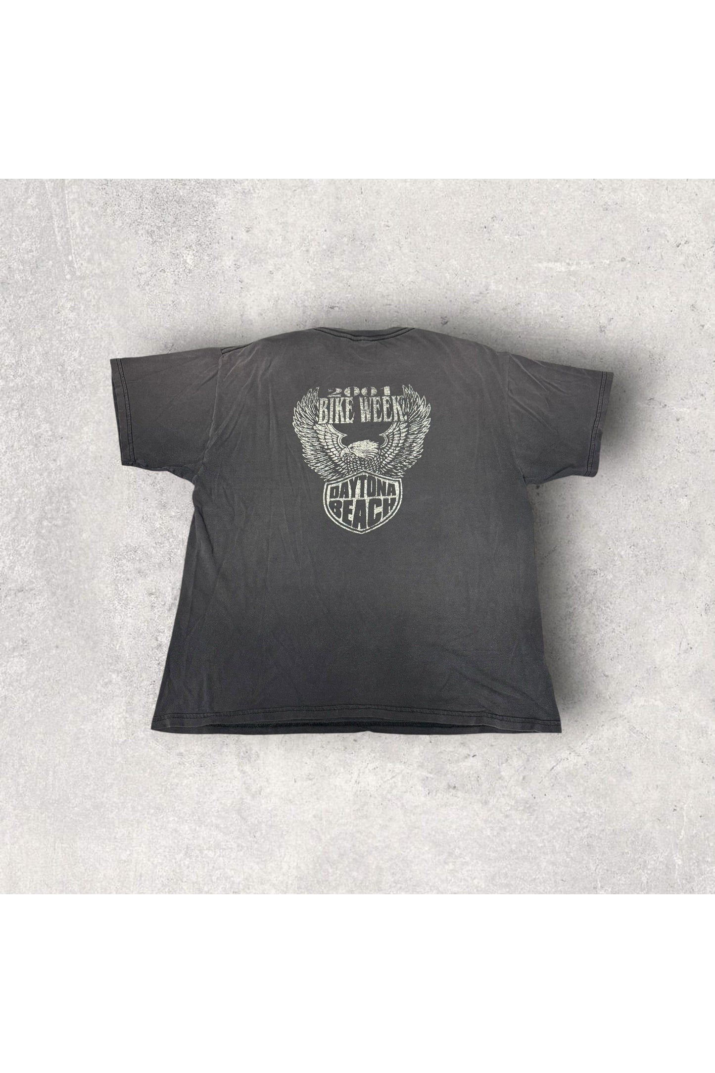 Vintage Tultex Bike Week 2001 Daytona Beach Tee- L