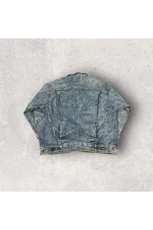 Vintage 80s/90s Stefano International Sportswear Acid Washed Denim Jacket- L