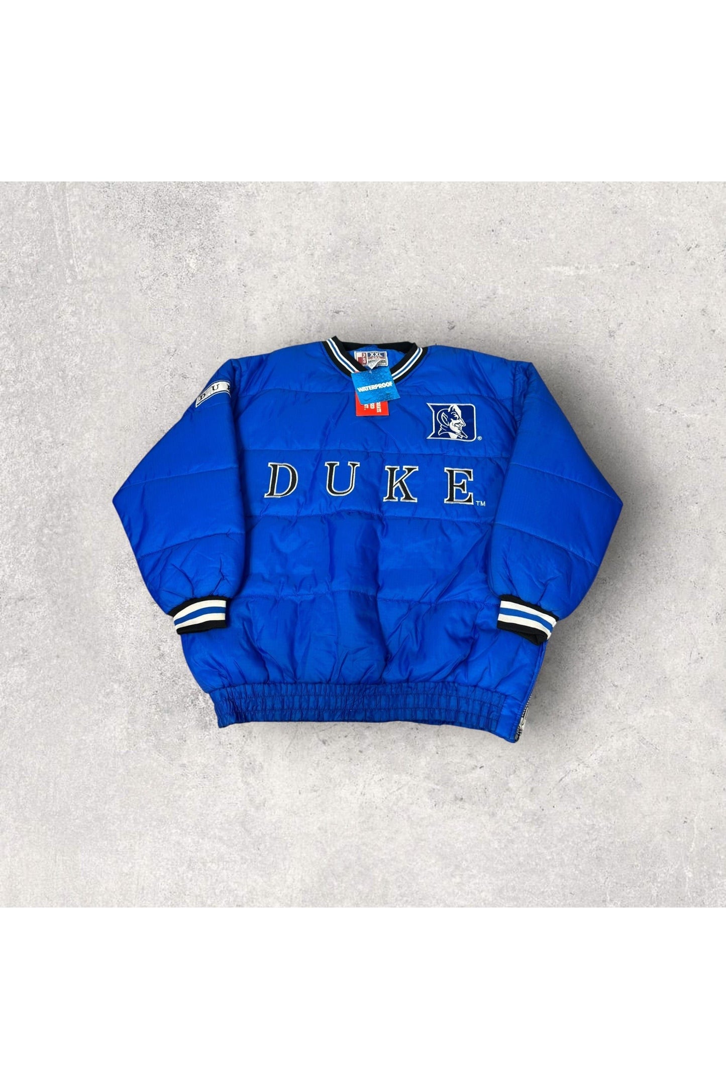 Vintage Deadstock J-Plus Duke University Blue Devils Pullover Puffer Jacket- XXL