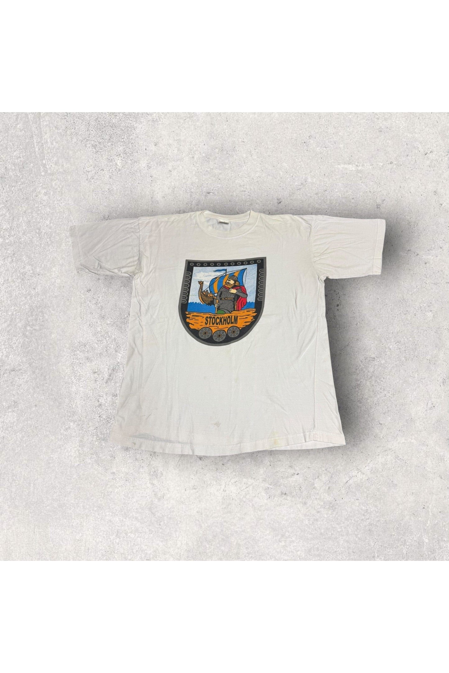Vintage Stockholm Sweden Travel Tee- L
