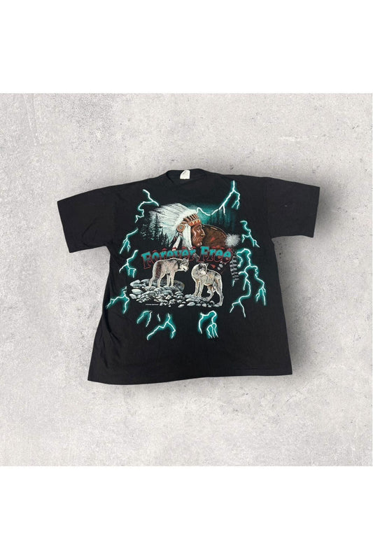 Vintage Single Stitch USA Thunder Forever Free All Over Print Tee- XL