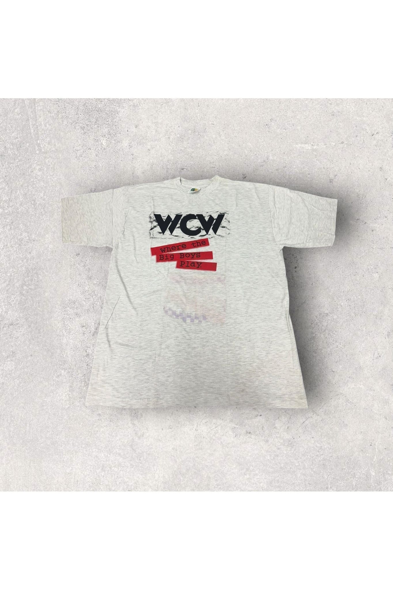 Vintage WCW Where The Big Boys Play Wrestling Tee- XL