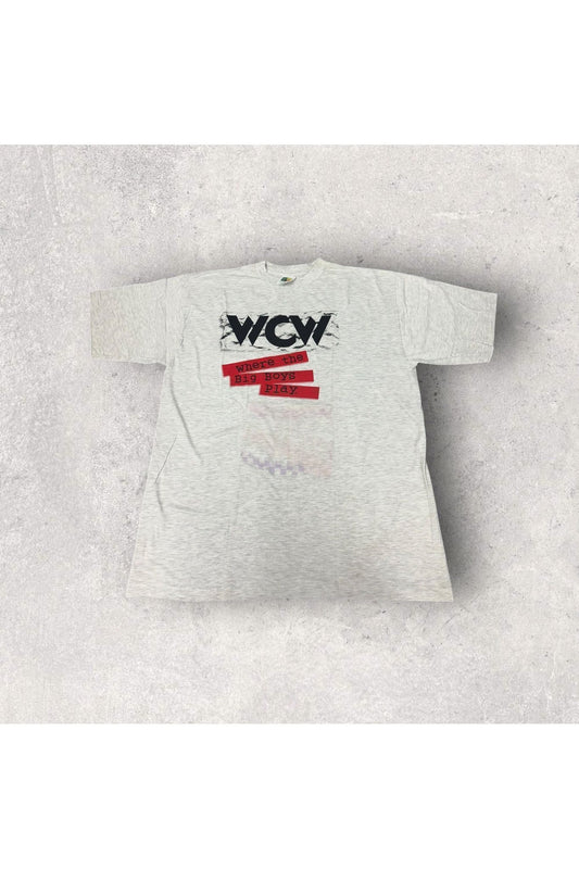 Vintage WCW Where The Big Boys Play Wrestling Tee- XL