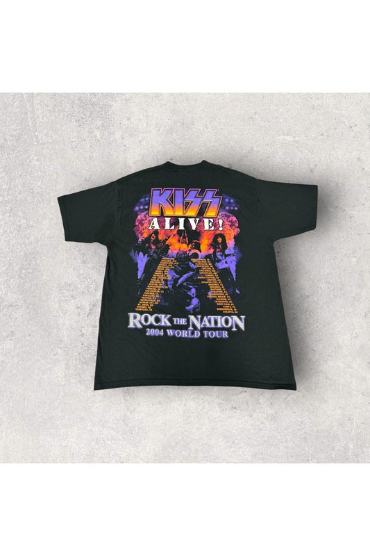 Vintage ANVIL 2004 KISS Alive! Rock The Nation World Tour Tee- XL