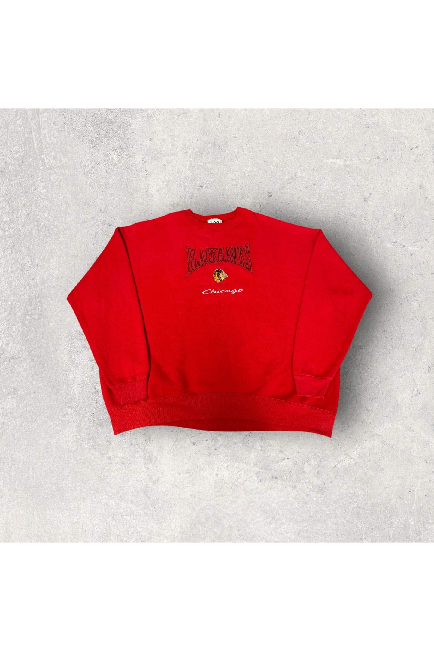 Vintage Lee Sport Chicago Blackhawks Embroidered Crewneck- XXL