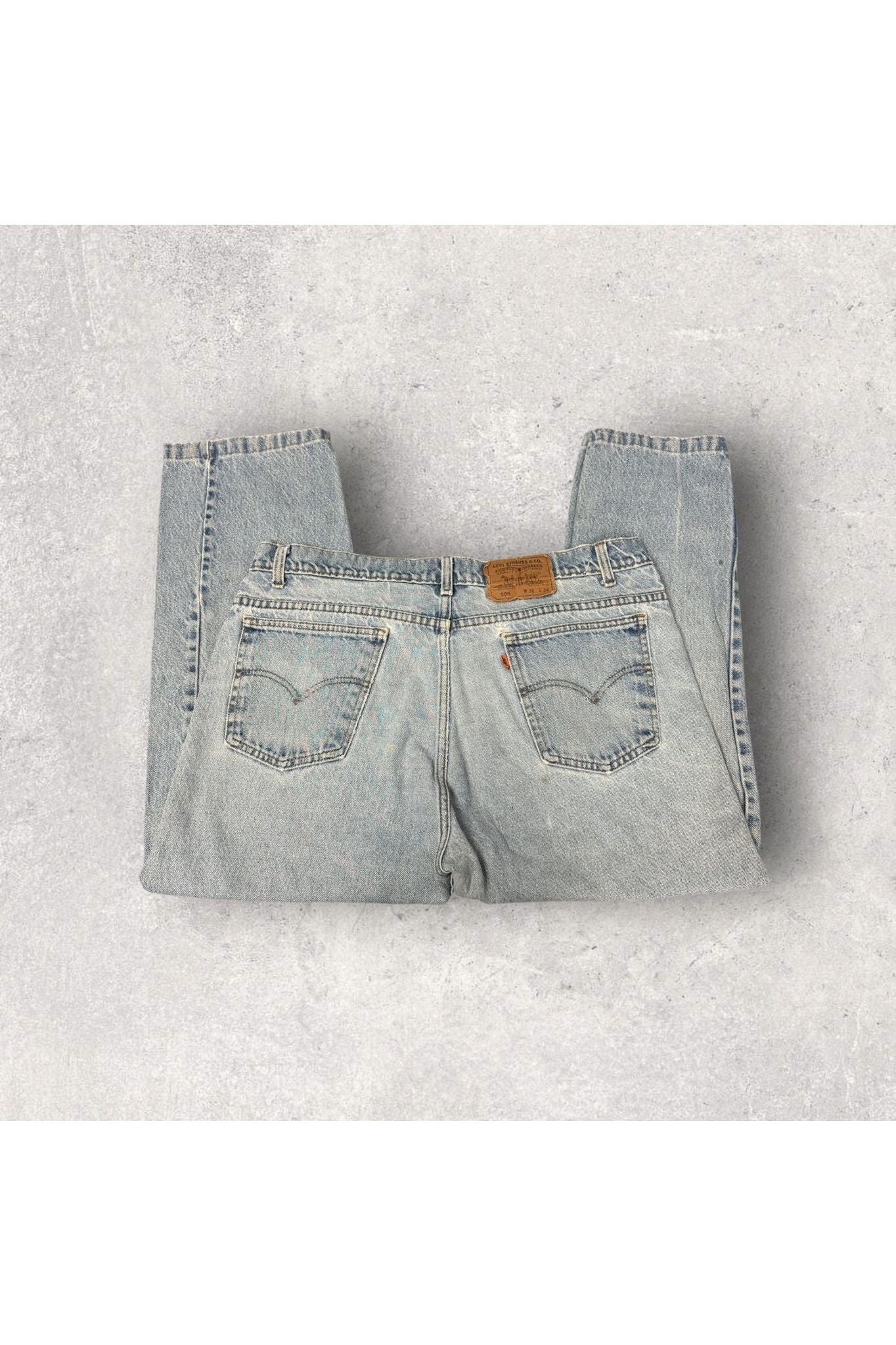Vintage Made In USA Orange Tab Levis 505 Jeans- SZ 38 x 34