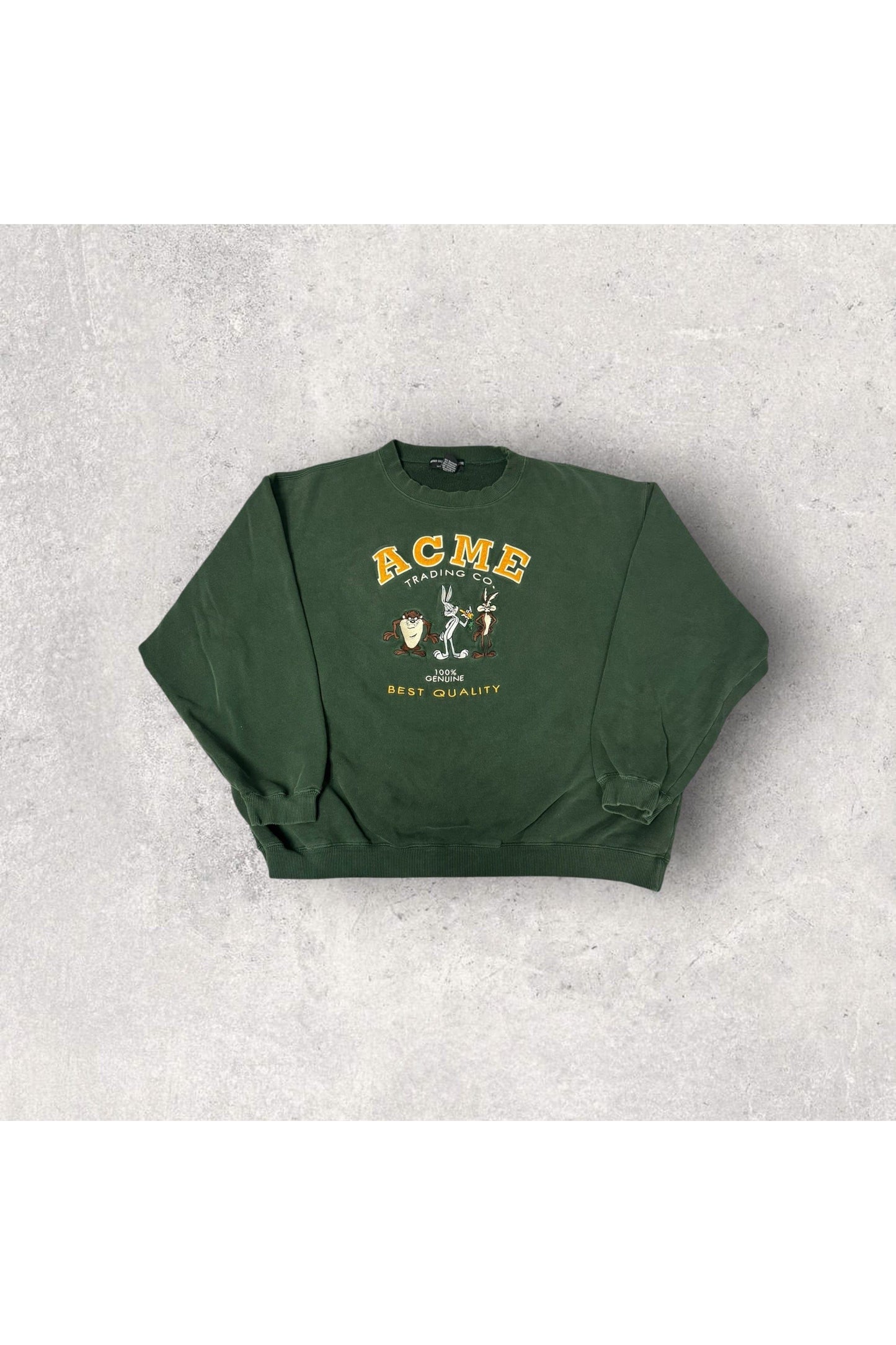 Vintage 1995 Warner Bros. Acme Trading Co. Embroidered Looney Tunes Crewneck- XL