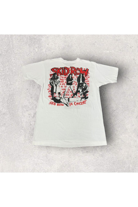 Vintage Single Stitch Skid Row On Tour Bootleg Concert Tee- L