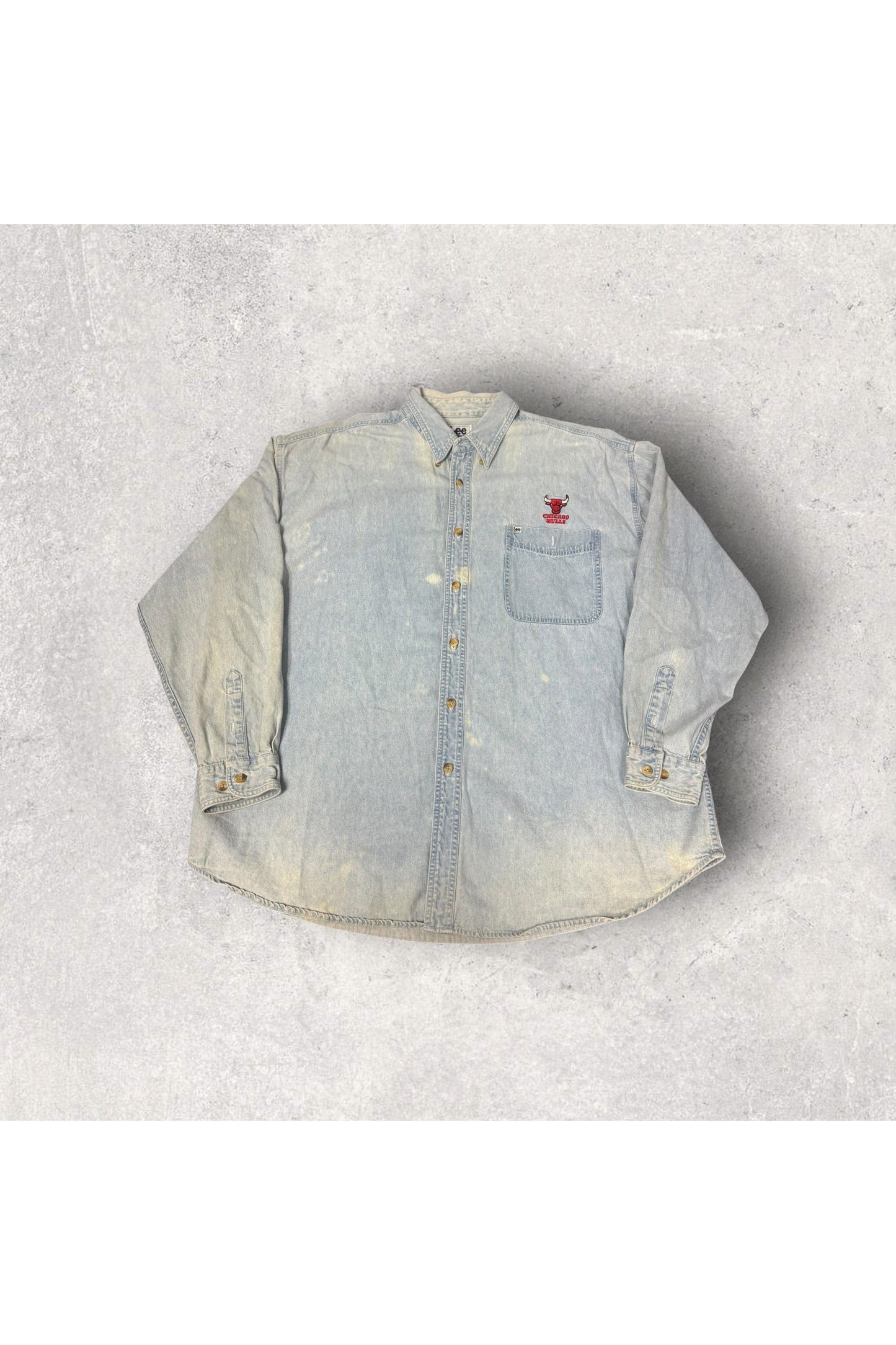 Vintage Lee Sport Chicago Bulls Embroidered Long Sleeve Button Up- XXL