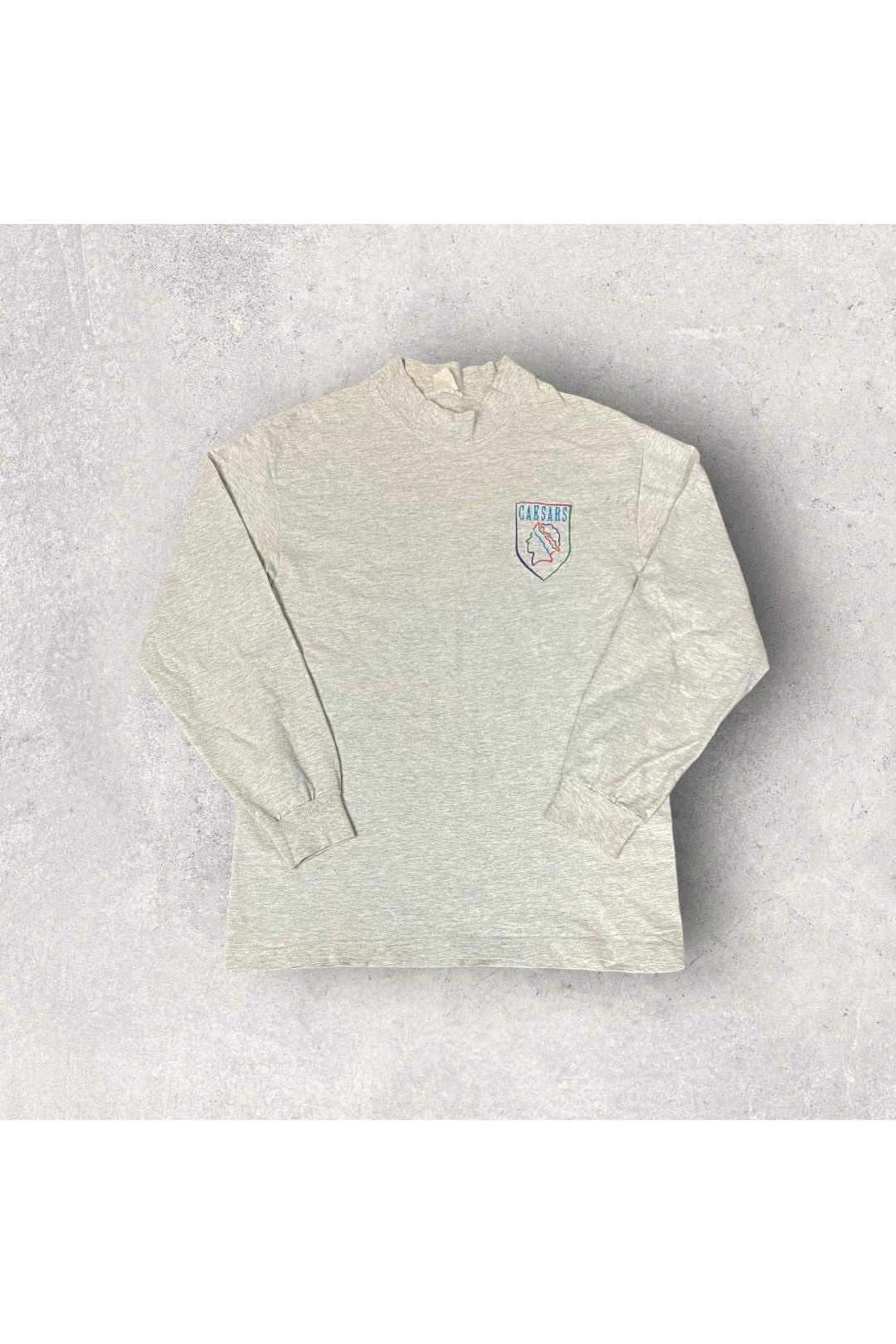 Vintage Caesars Embroidered Mock Neck Long Sleeve- M