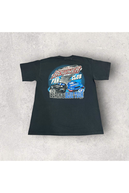 2006 Clint Bowyer Official Fan Club Black & Blue Tour Racing Tee- M