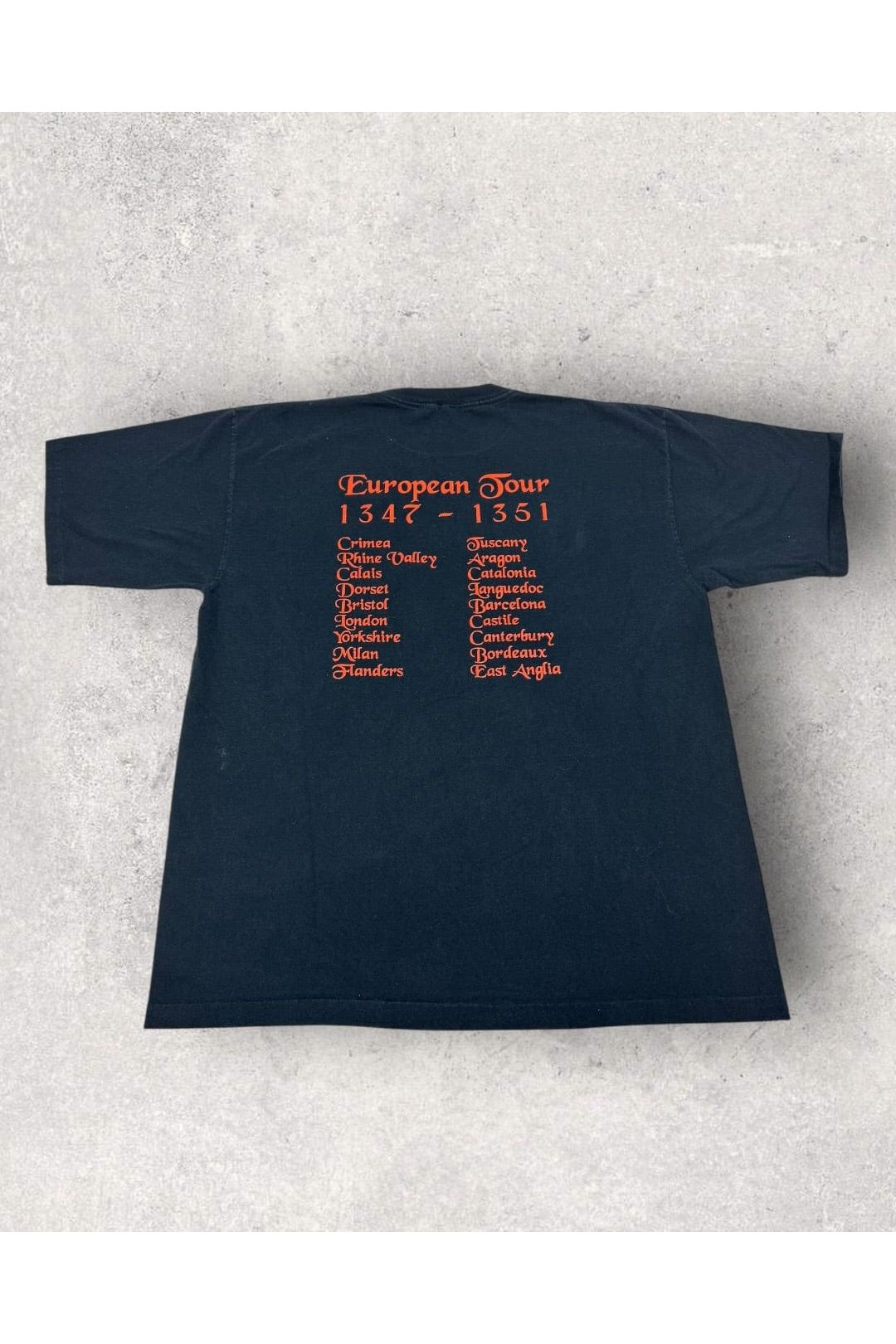 Vintage Single Stitch Black Death European Tour 1347-1351 Tee- XXL