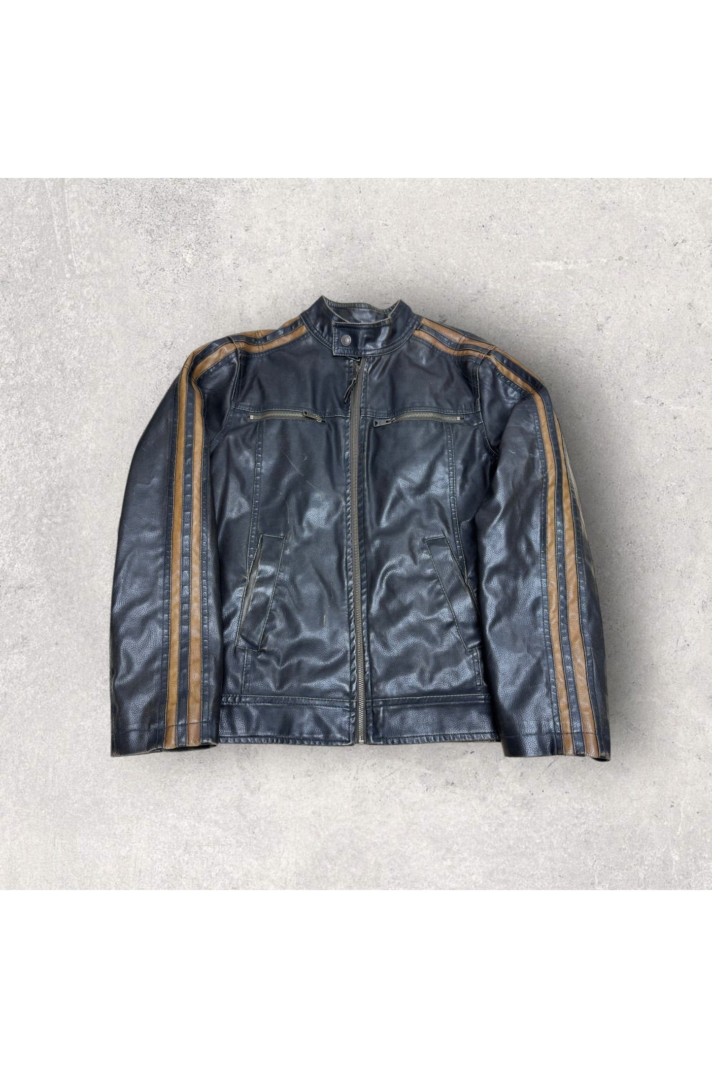 Vintage Arizona Jean Co. Leather Moto-Style Jacket- S