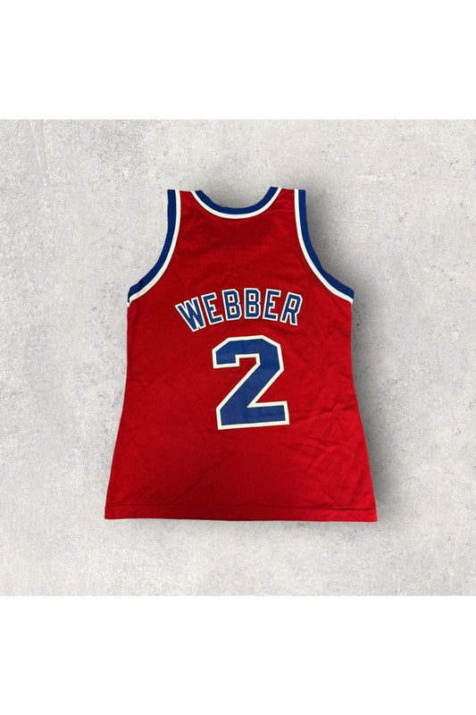 Vintage Champion Washington Bullets Chris Webber Basketball Jersey- SZ 40