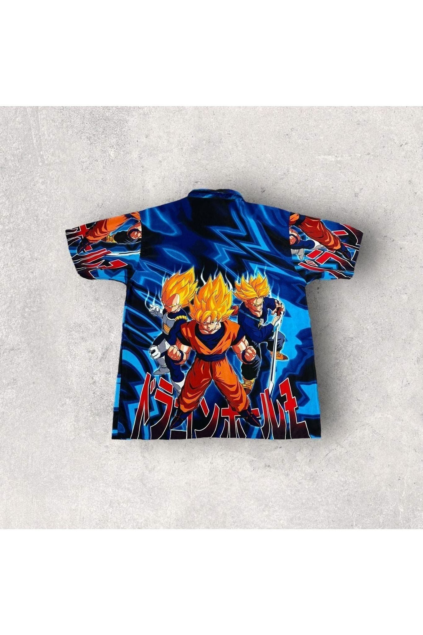 Vintage 2002 Dragon Ball Z Short Sleeve Button Up- YTH L (16-18)