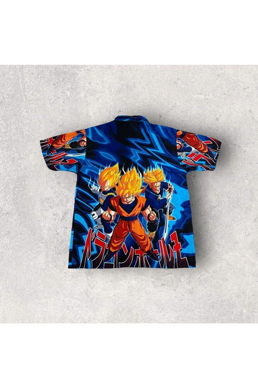 Vintage 2002 Dragon Ball Z Short Sleeve Button Up- YTH L (16-18)