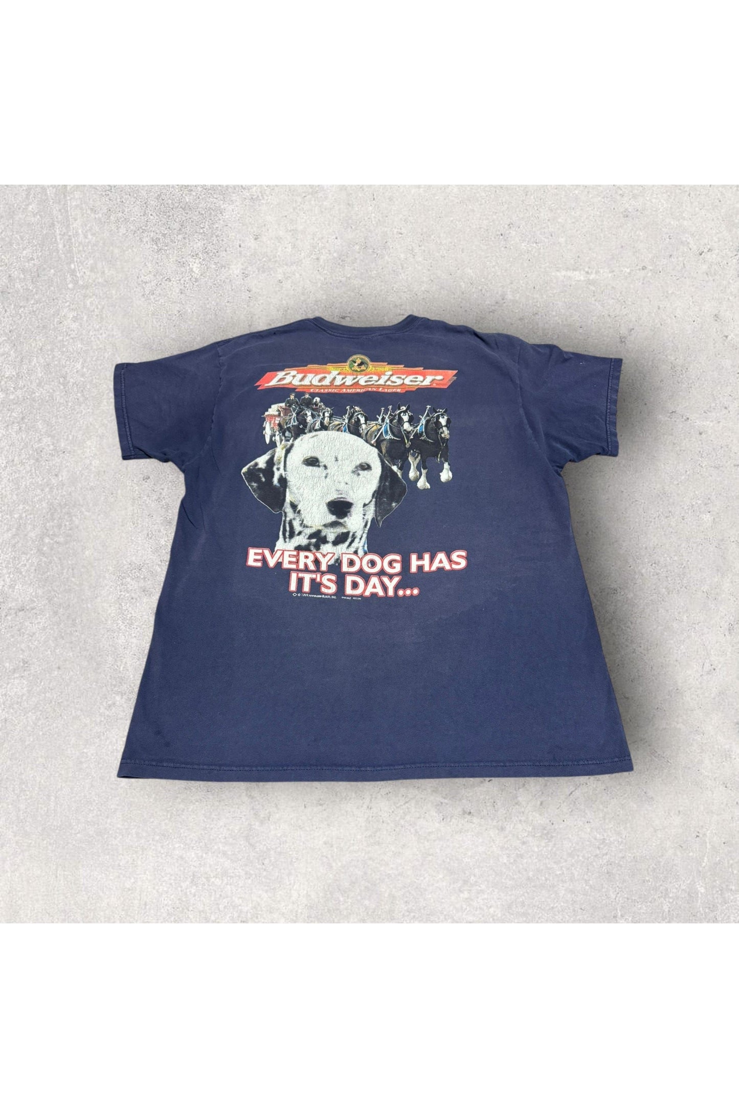 Vintage Delta 1999 Budweiser Every Dog Has It's Day...Tee- XL