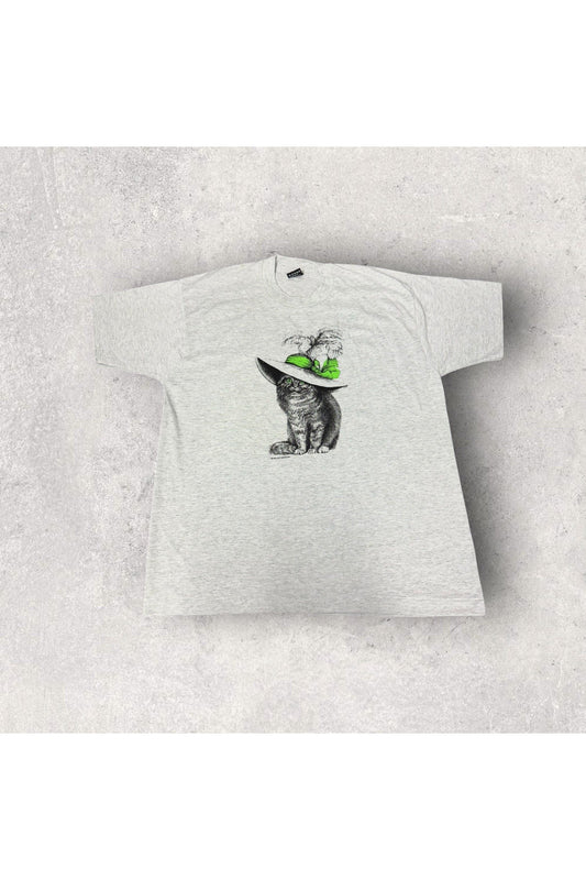 Vintage Best Screen Stars 1991 Air Waves Cat Tee- XL