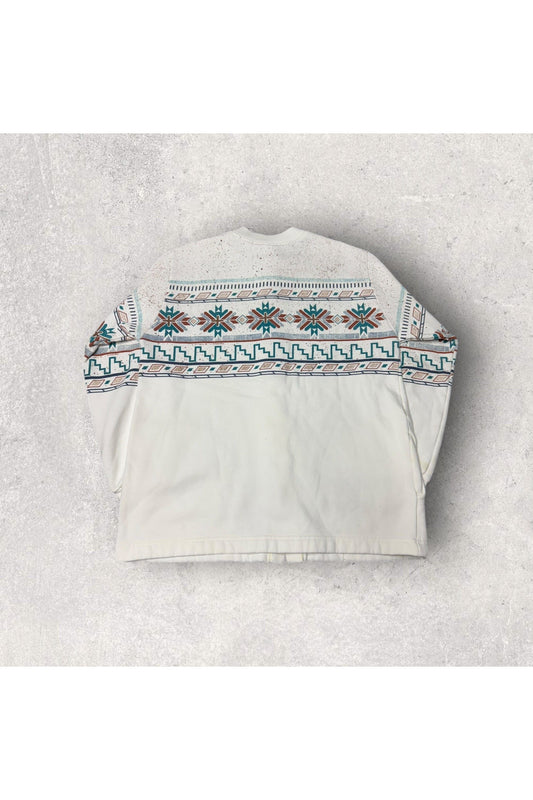Vintage 90s Art Unlimited Aztec Print Cardigan Sweater- L