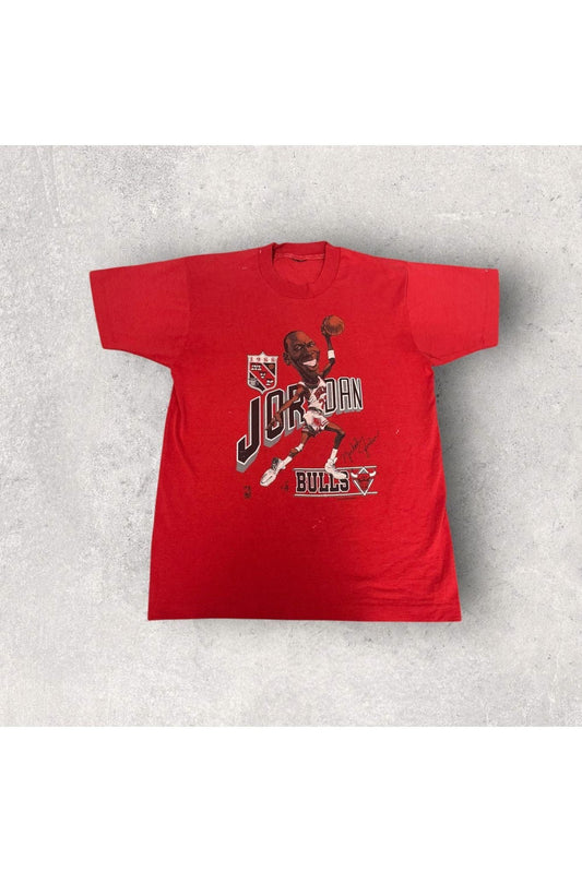 Vintage Salem 1988 Chicago Bulls Michael Jordan MVP Caricature Tee- L
