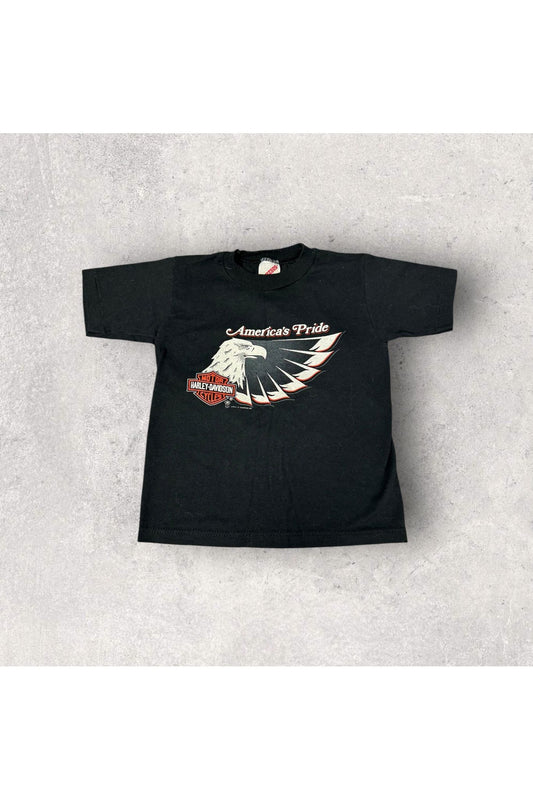 Vintage 1986 Harley-Davidson America's Pride Liberty Harley-Davidson Tee- YTH S (6-8)