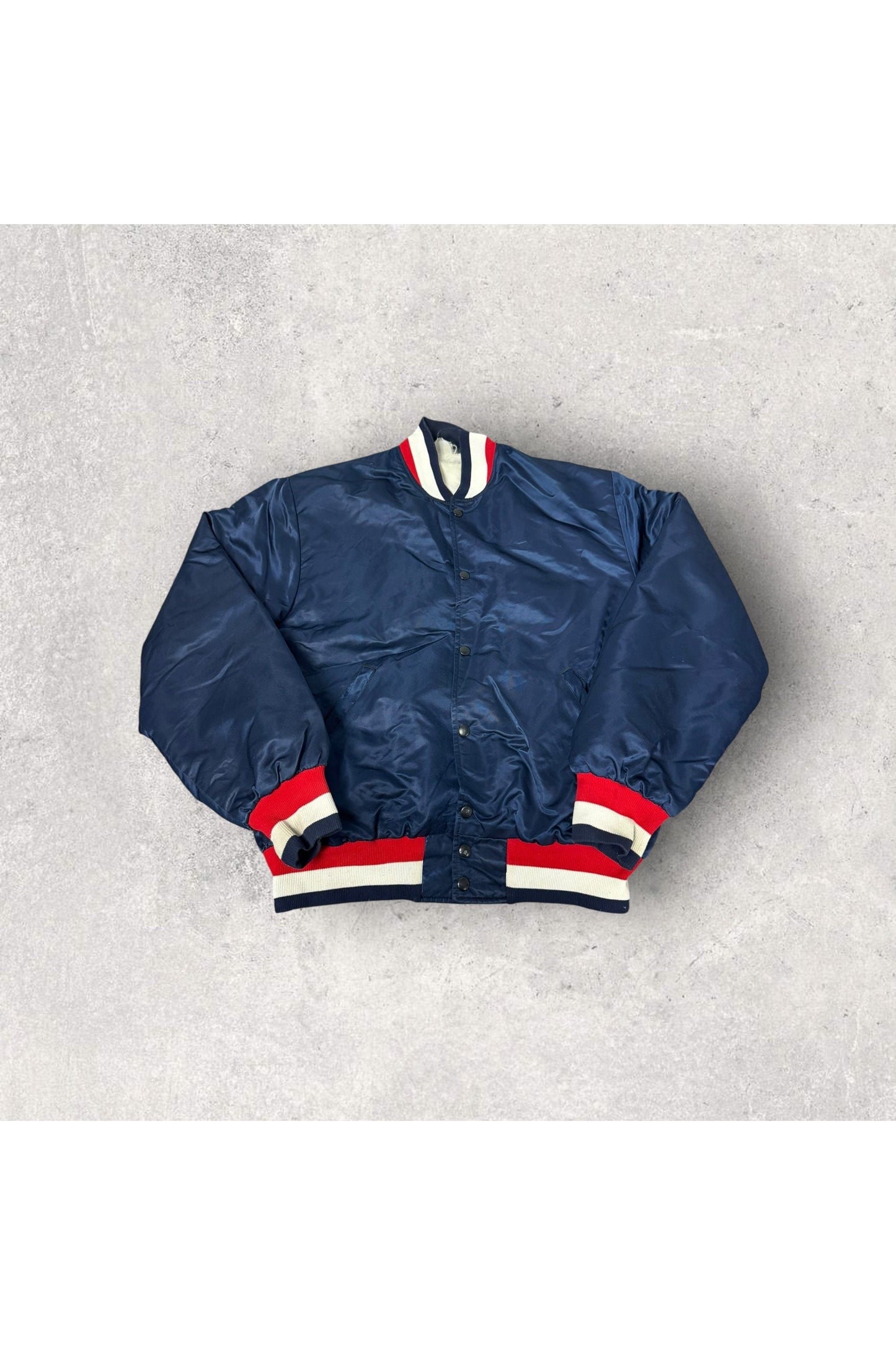 Vintage Blank Satin Bomber Jacket- XXL