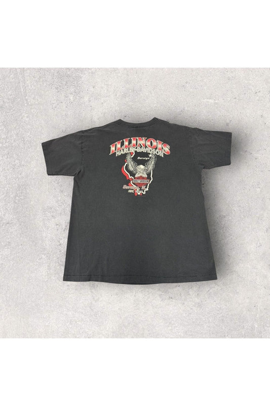 Vintage 1988 Harley-Davidson Eagle vs. Dragon Illinois Harley-Davidson Tee- L