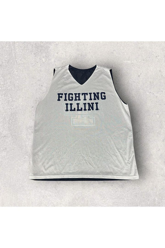 Vintage Illinois Fighting Illini Reversible Basketball Jersey- L/XL