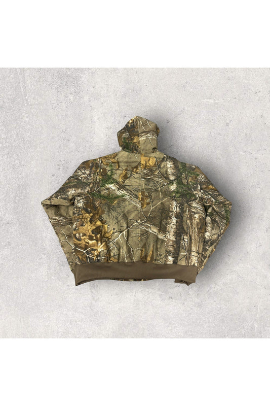 2000s Lodge Outfitters Real Tree Camo Hooded Jacket- YTH XL