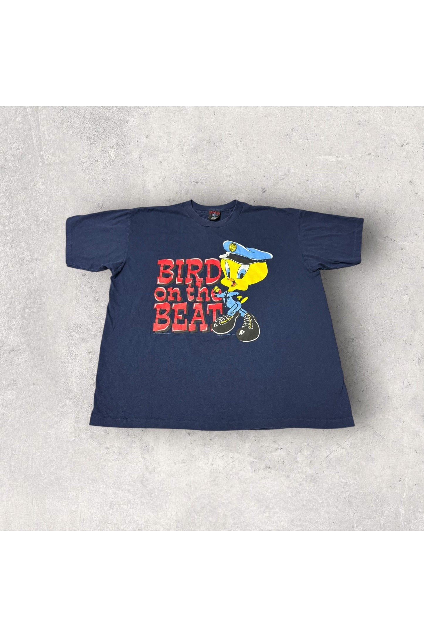 Vintage Garment Graphics 1994 Warner Bros. Tweety Bird On The Beat Tee- XL