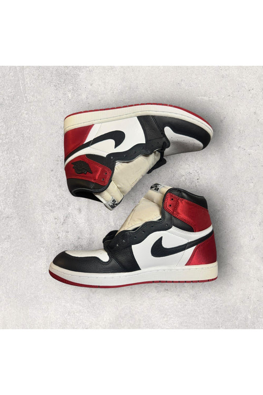 Jordan 1 Retro High Satin Black Toe (Women's)- SZ 11W/9.5M