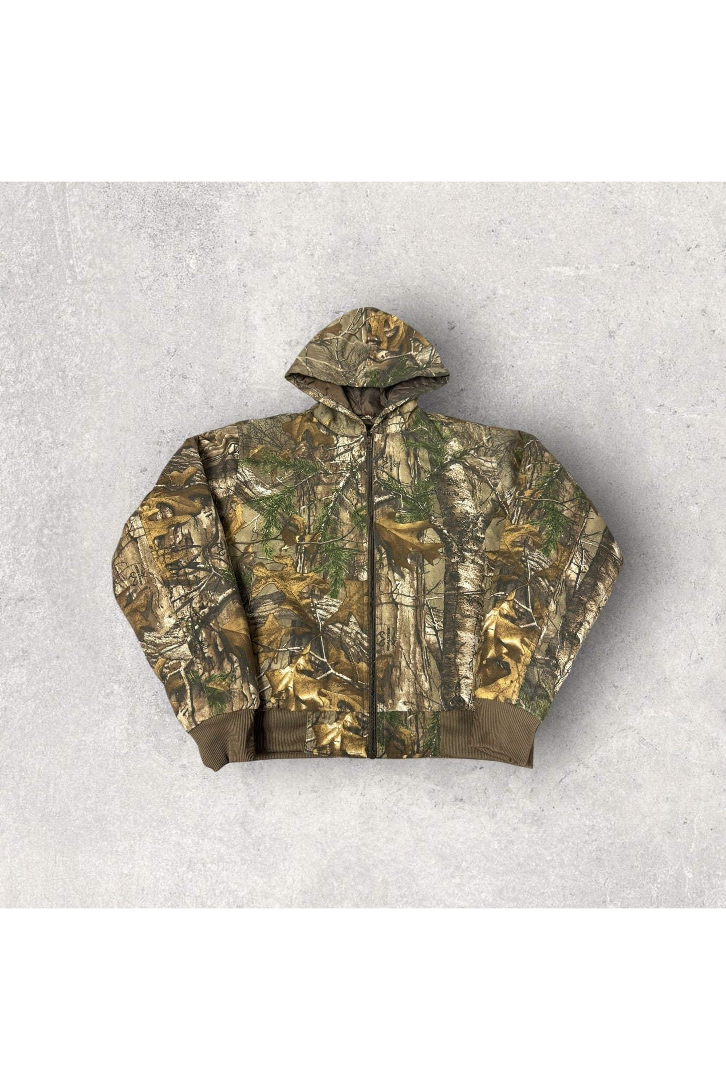 2000s Lodge Outfitters Real Tree Camo Hooded Jacket- YTH XL