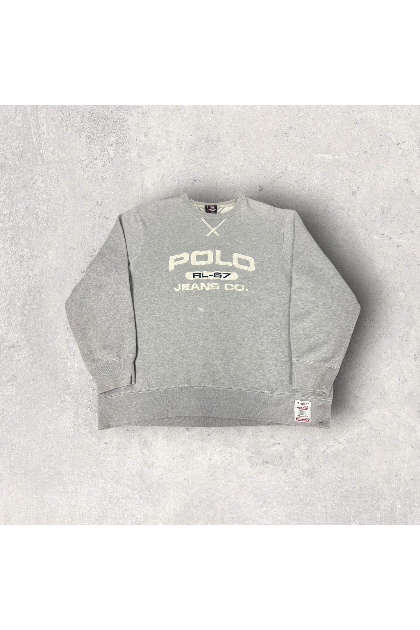 Vintage 2000s Y2K Polo Jeans Company Polo RL-67 Jeans Co. Crewneck- XL