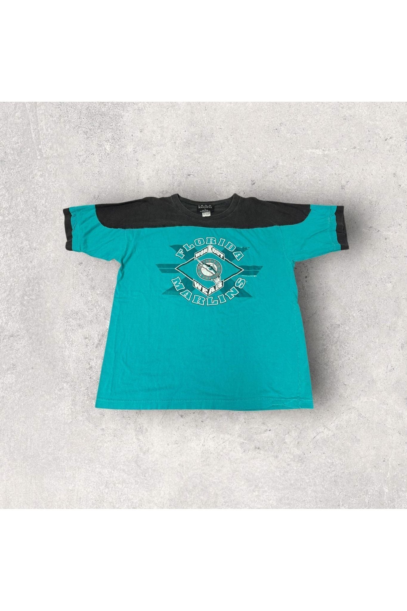 Vintage Iron Knights 1993 Florida Marlins Work Out Wear Tee- L