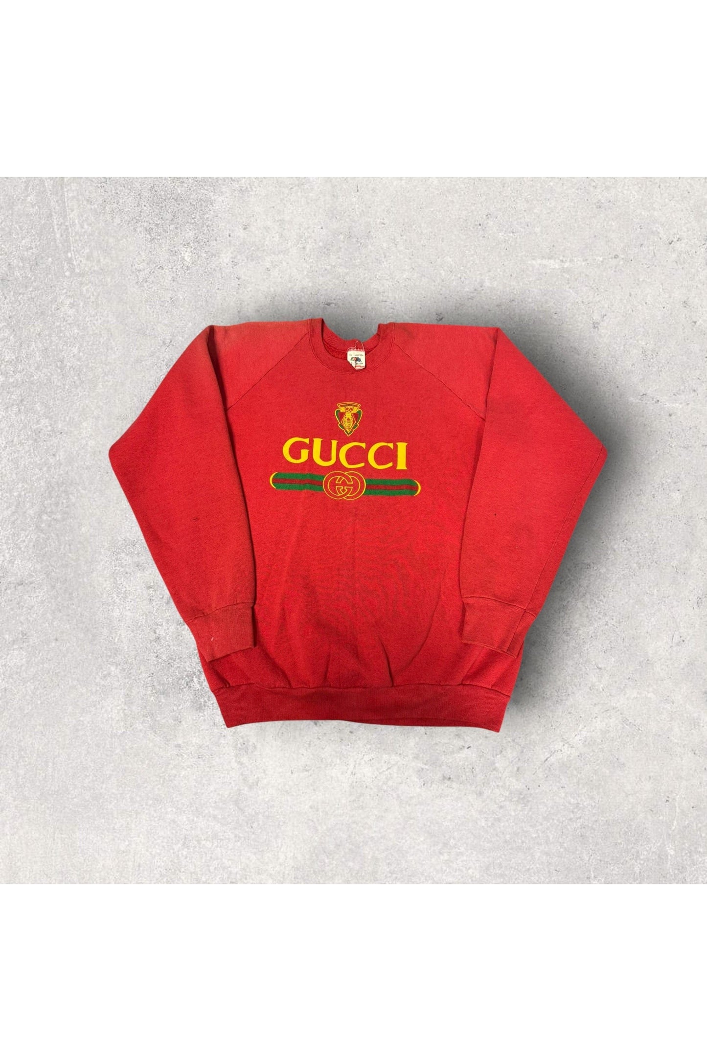 Vintage Fruit of the Loom 80s/90s Bootleg GUCCI Crewneck- XL