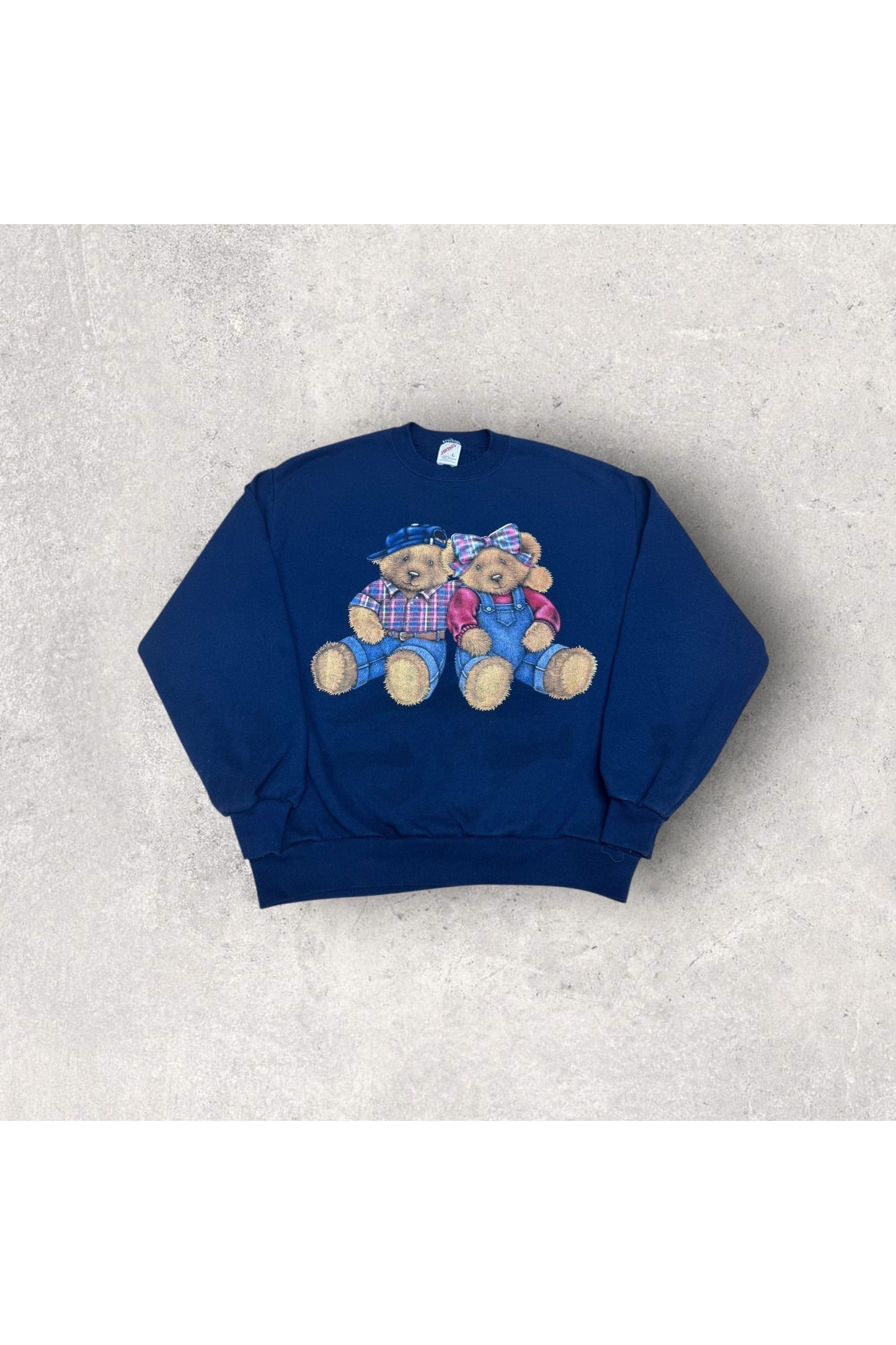 Vintage Made In USA Jerzees Teddy Bear Crewneck- L
