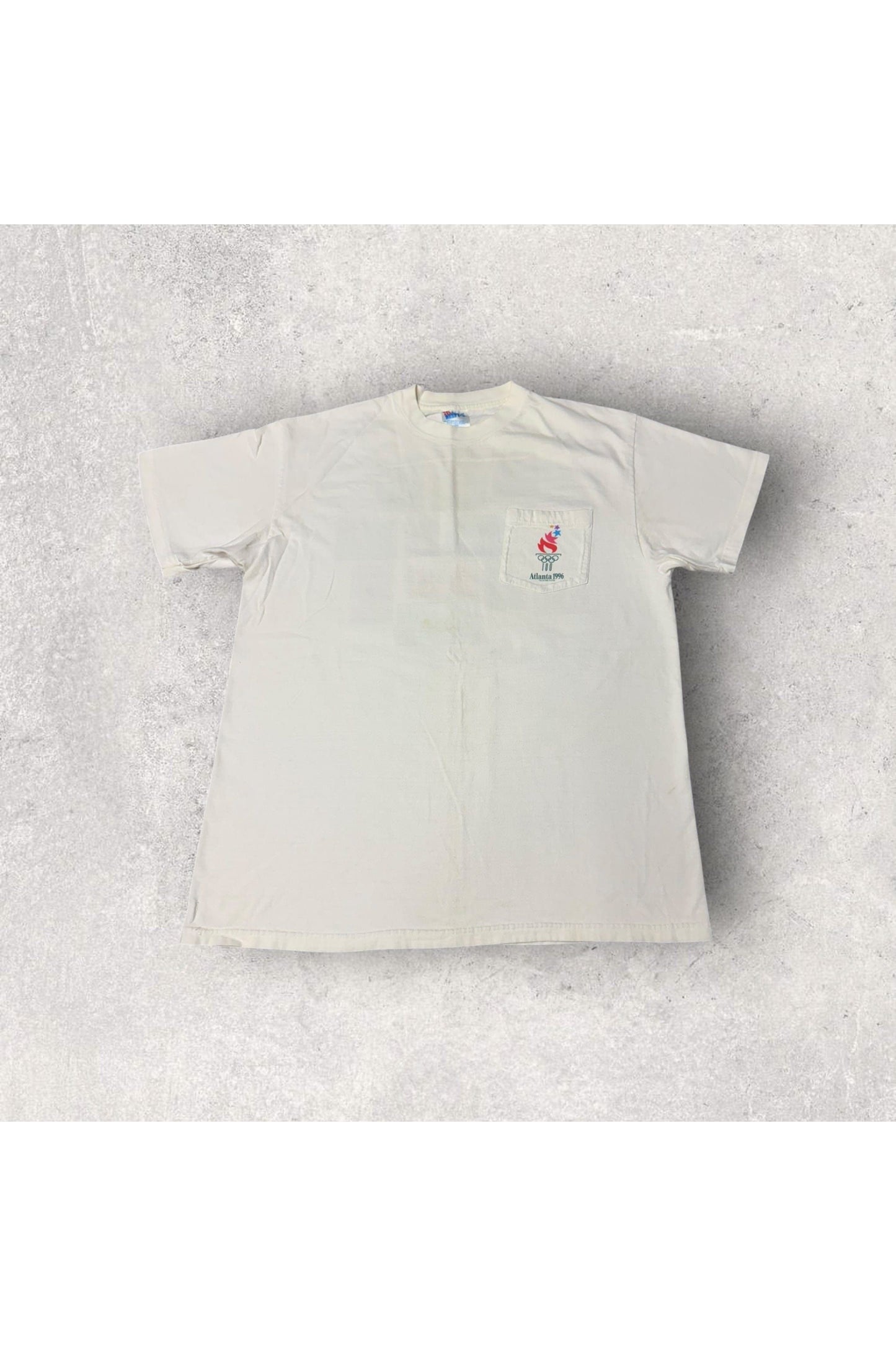 Vintage 1996 Atlanta Olympics Pocket Tee- L