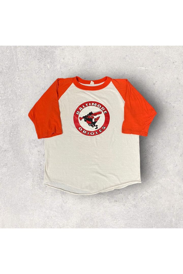 Vintage Baltimore Orioles 3/4 Sleeve Baseball Tee- L