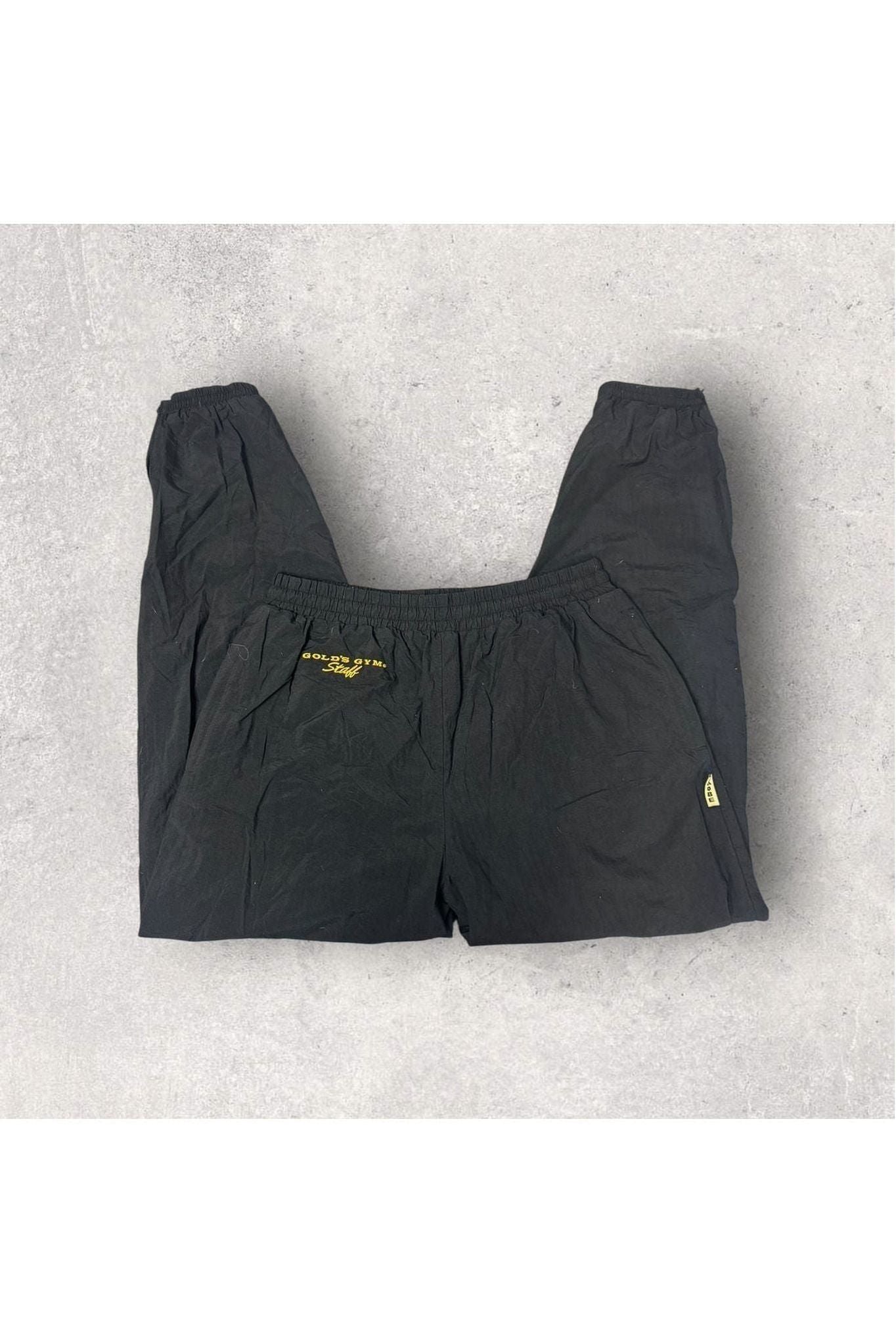 Vintage KOBE GOLD'S GYM STAFF Embroidered Nylon Joggers- L