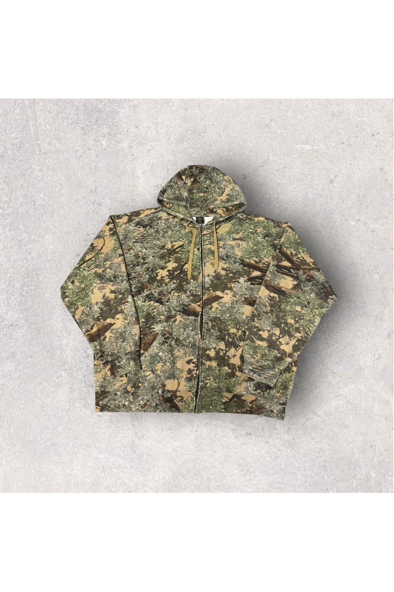 Vintage King's Camo Real Tree Full Zip Hoodie- XL