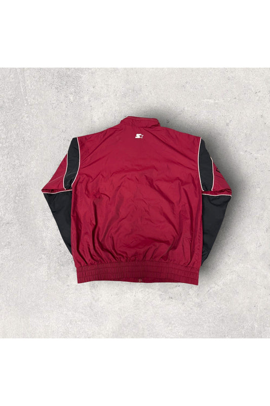 Vintage Starter Miami Heat Full Zip Packable Hood Windbreaker- M