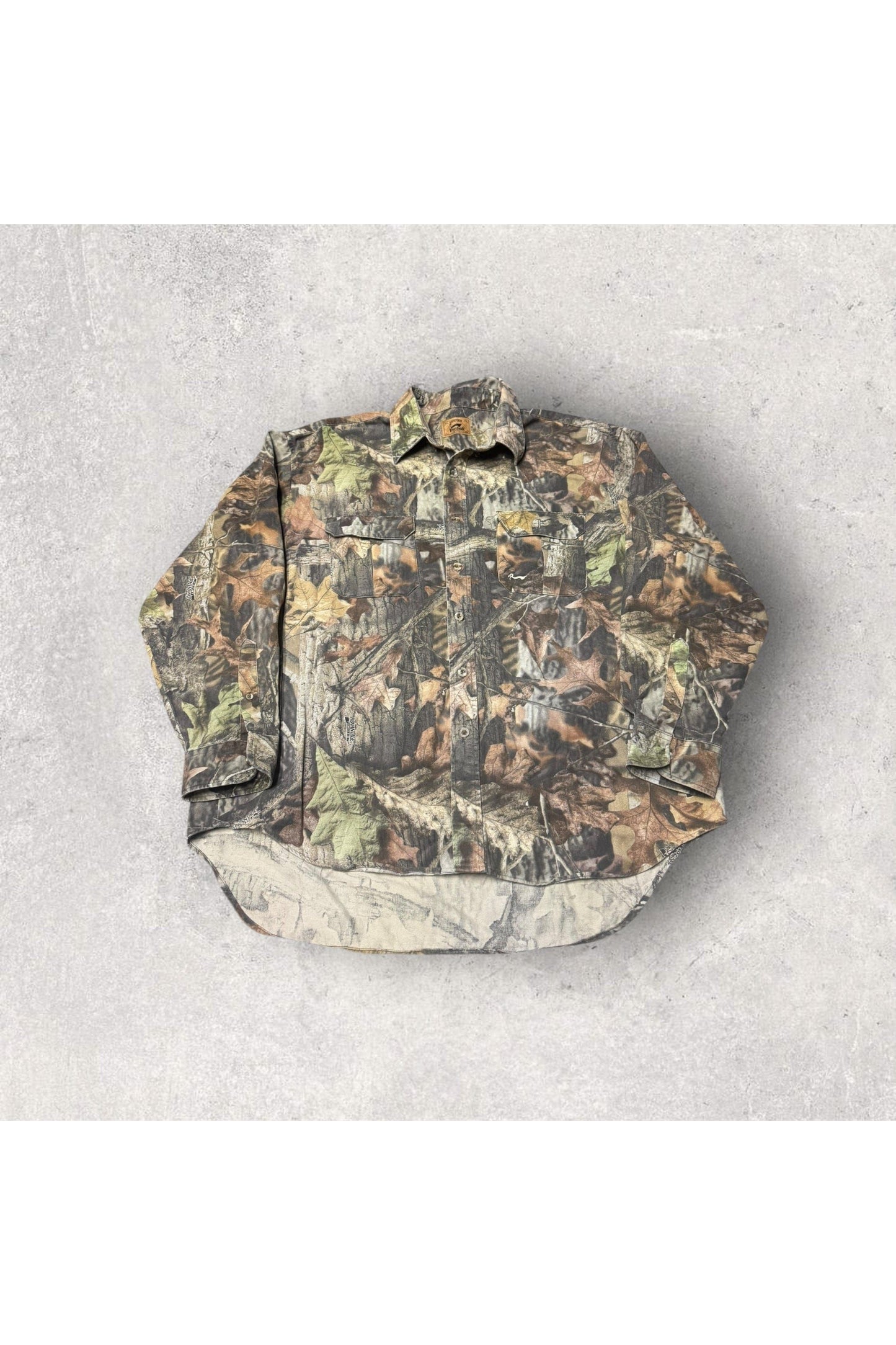 Vintage Duxbak Real Tree Camo Long Sleeve Button Up- 3XL