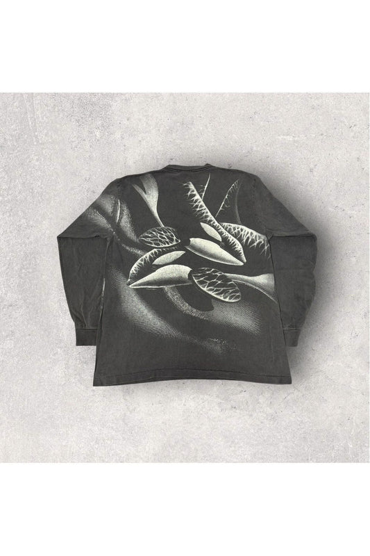 Vintage 1993 Harlequin Made In USA Whales Nature Long Sleeve- L