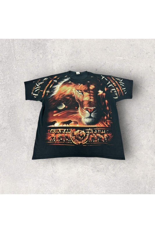 Vintage 2001 Liquid Blue Lion All Over Print Tee- XXL