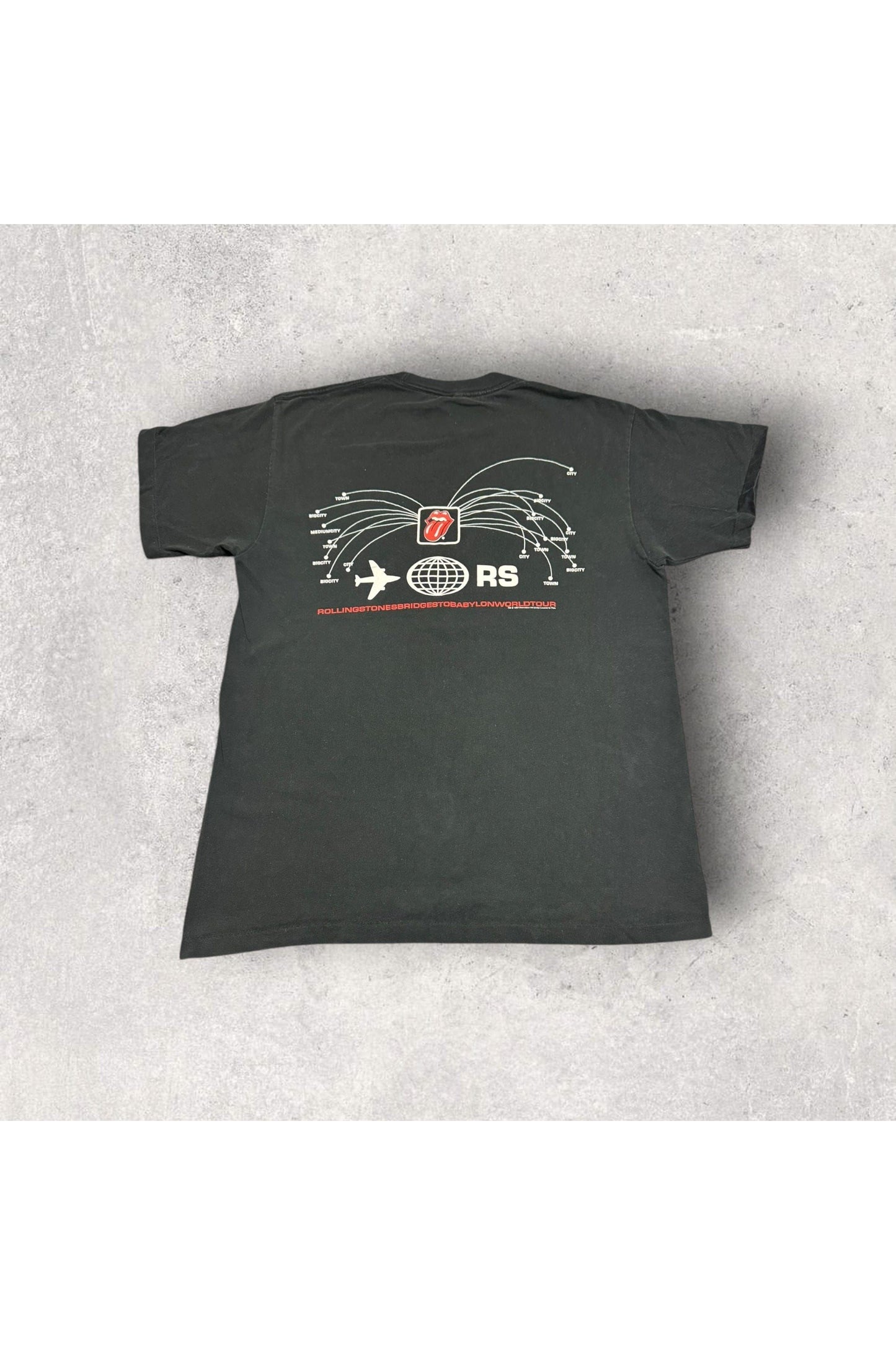 Vintage ANVIL 1997 Rolling Stones Bridges To Babylon Tour Tee- L