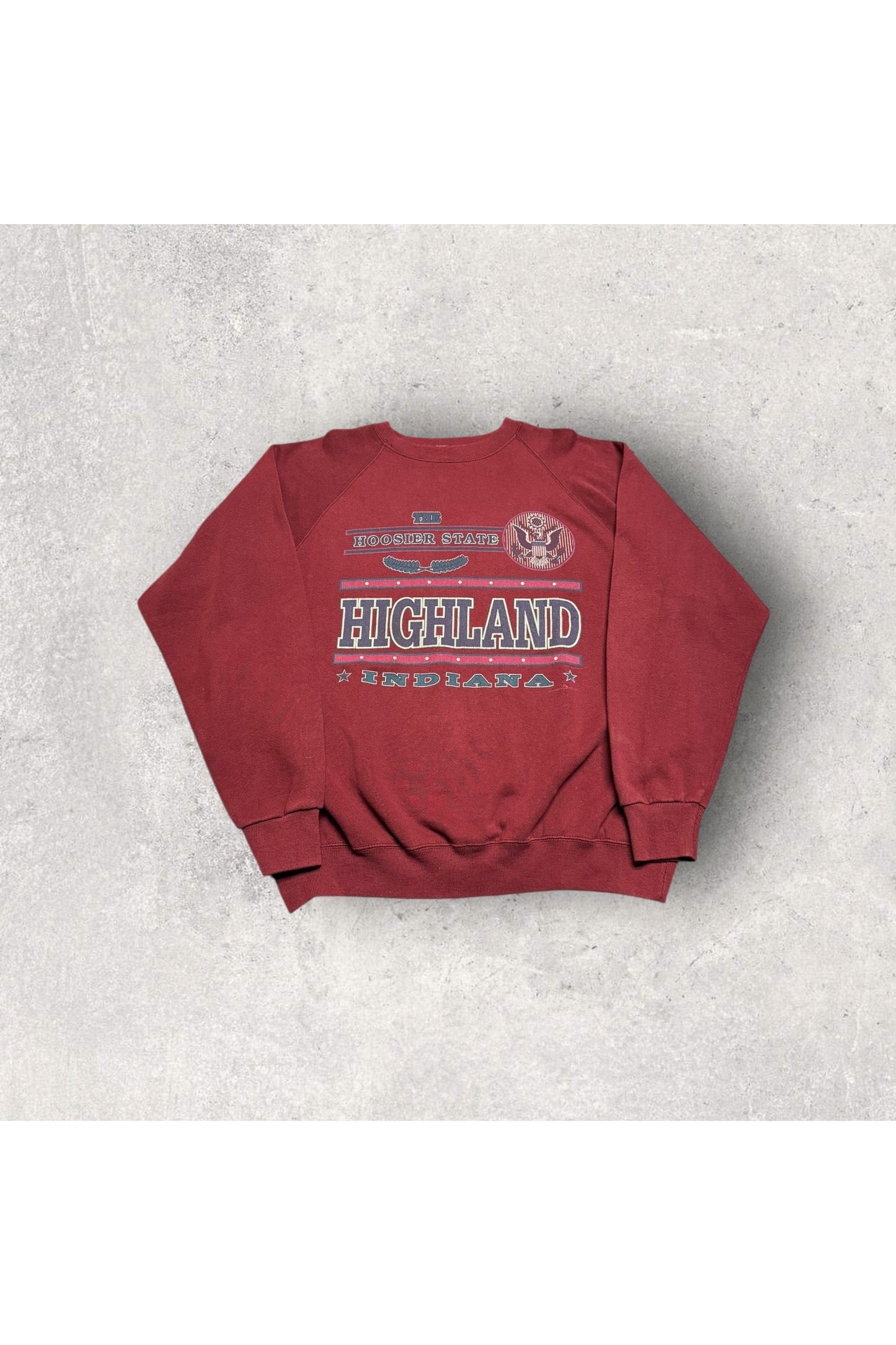 Vintage Santee Made In USA The Hoosier State Highland Indiana 90s Crewneck- XL