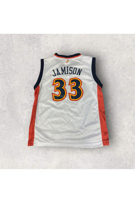 Vintage 2000s Reebok Antawn Jamison Golden State Warriors Jersey- YTH M (10-12)