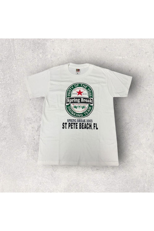 Vintage 2003 St. Pete Beach Party of the Year Spring Break Drinking Team Tee- S